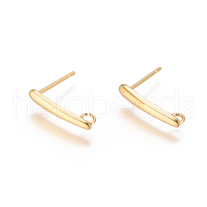 304 Stainless Steel Ear Stud Components X-STAS-F227-20A-G-1