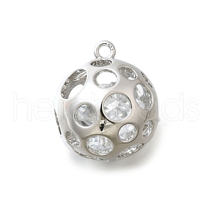 Brass with Cubic Zirconia Pendants KK-E792-12P-1