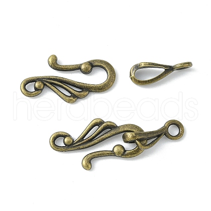 Tibetan Style Hook and Eye Clasps MLF1157Y-NF-1