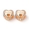 Rack Plating Alloy Rhinestone European Beads PALLOY-P289-30RG-2