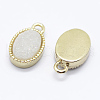 Electroplate Natural Druzy Agate Charm G-E458-07A-2