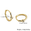 Elegant Vintage S925 Sterling Silver Hoop Earrings WG3298-1-2