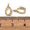 Brass Micro Pave Cubic Zirconia Pendants KK-P308-48G-3