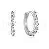 S925 Sterling Silver Circle Hoop Earrings VT3298-14-1