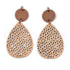 Teardrop Leather Pendants FIND-N007-02B-02-1