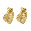Snake Brass Micro Pave Cubic Zirconia Hoop Earrings EJEW-R025-18G-4