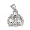 Brass Micro Pave Cubic Zirconia Pendants KK-A260-07C-P-1