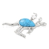 Synthetic Turquoise Pendants G-A176-A12-3