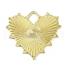 Textured Brass Pendants KK-M322-19G-1