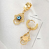 Stylish Stainless Steel Palm Evil Eye Hoop Earrings TY1831-6