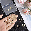 Beebeecraft 12Pcs Brass Micro Pave Clear Cubic Zirconia Huggie Hoop Earring Findings EJEW-BBC0001-25G-3
