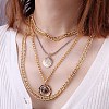 Alloy Disc Pendant Multi Layered Necklaces for Women FS-WGAC560-05-1