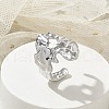 Irregular 304 Stainless Steel Open Cuff Rings for Unisex RJEW-Q003-01P-1