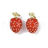 Brass Enamel Pendants KK-H072-18G-13-1