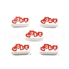 200Pcs Printed  Opaque Acrylic Beads OACR-R005-01C-1