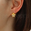 Butterfly Stainless Steel Acrylic Shell Hoop Earrings for Women JF2774-1-1