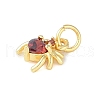 Brass Micro Pave Cubic Zirconia Pendants KK-S390-03G-02-2