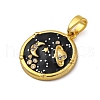 Brass Micro Pave Cubic Zirconia Pendants KK-V009-09G-2