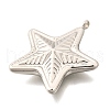 Non-Tarnish 304 Stainless Steel Pendants STAS-C073-03P-1-2