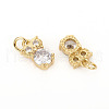 Brass Micro Pave Cubic Zirconia Charms ZIRC-L096-13G-2