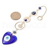 Blue Evil Eye Lampwork Pendant Decorations HJEW-JM01603-02-3