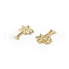 (Defective Closeout Sale: Oxidation) Brass Metallic Nail Cabochons MRMJ-XCP0001-41G-4