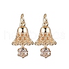 Brass Micro Pave Cubic Zirconia Pendants KK-B133-06G-01-1