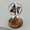 The Merkaba Star Shape Natural Tiger Eye & Metal Figurines PW-WG68151-04-1