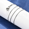 Non-Tarnish Trendy Men's 304 Stainless Steel Snake Chain Necklaces X-NJEW-M065-A-01-2