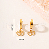 Fashionable Classic Stainless Steel Heart Hoop Earrings RL8439-5