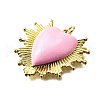 Brass Enamel Pendants KK-B136-08G-04-2