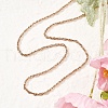3MM 304 Stainless Steel Rope Chain Necklaces for Women NJEW-B131-07RG-3