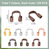   840Pcs 7 Color Brass Wire Guardians KK-PH0010-09-2