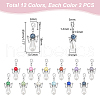 Plastic Pearl & Acrylic Pendant Decoration HJEW-UN00021-2