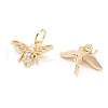 Brass Micro Pave Cubic Zirconia Pendants KK-B133-05G-02-2