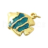 Brass with Enamel Pendants KK-D295-18G-2