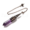 Natural Amethyst Dowsing Pendulum Big Pendants G-H285-06R-04-2