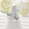 304 Stainless Steel Round Cuff Rings for Women RJEW-A063-01E-P-4