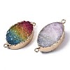 Natural Druzy Agate Links Connectors G-S359-082-2