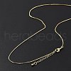 Brass Box Chain Necklaces for Women NJEW-D302-42G-3
