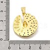 Brass Micro Pave Cubic Zirconia Pendants KK-Z104-15G-3