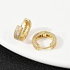 Brass Micro Pave Clear Cubic Zirconia Hoop Earrings EJEW-S277-09G-A-3