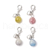 Round Resin Imitation Cat Eye Pendant Decorations HJEW-JM03047-01-2