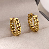 304 Stainless Steel Hoop Earrings EJEW-B142-01G-3