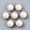Acrylic Imitation Pearl Pendants OACR-N010-020C-01-2