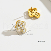 Fashionable Cross S925 Sterling Silver Clear Cubic Zirconia Stud Earrings BO3821-2