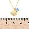 925 Sterling Silver Micro Pave Cubic Zirconia Pendant Necklaces for Women NJEW-V007-01G-5