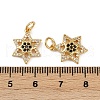 Brass Micro Pave Cubic Zirconia Pendants KK-C093-26B-G-3