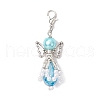 Angel Handmade Glass Pearl Beaded Pendants Decorations HJEW-JM03403-4