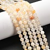 Natural Flower Jade(Afghanistan Jade) Bead Strands G-K153-B16-6mm-1